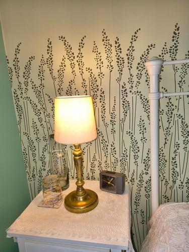Elegant cream fabric lampshade - cream,