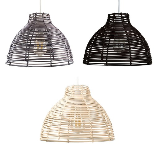 Wicker easy fit - wicker, lampshade