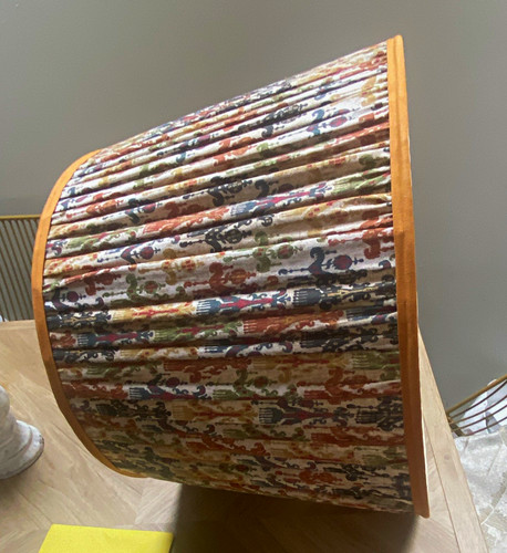 Pleated drum lampshade floral - pleated,