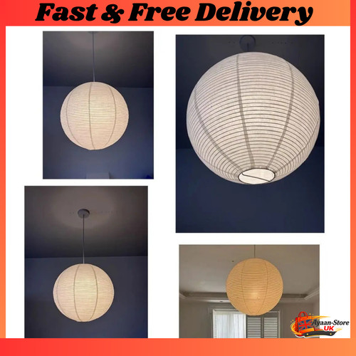 Round lamp paper shade pendant - round,