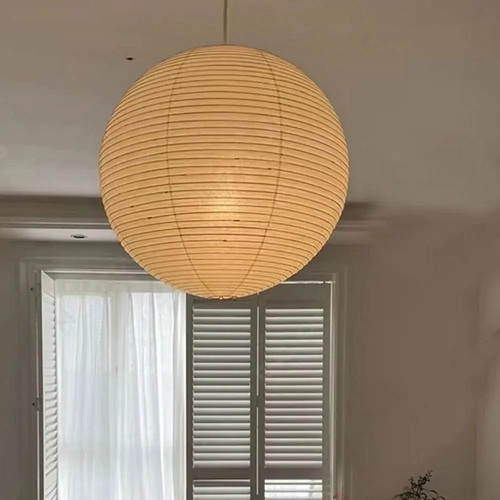 Round lamp paper shade - lamp,