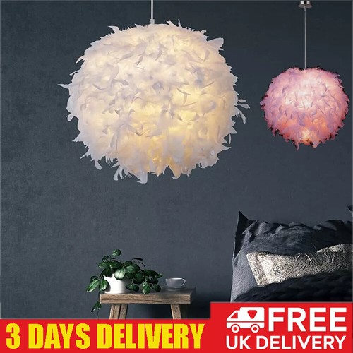 Feather lampshade ceiling - feather,