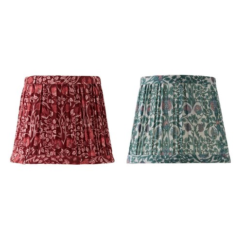 Mini lampshade floral pleated - lampshade,