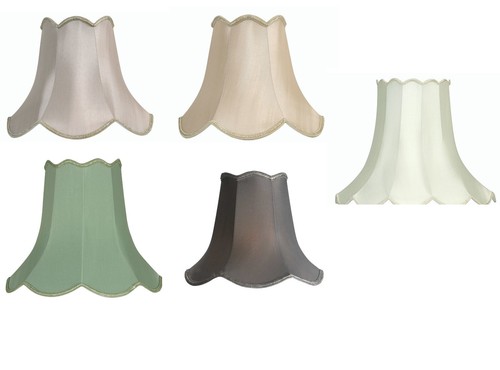 Single scallop faux silk - single,