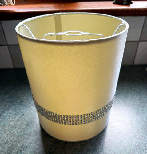 Cream drum fabric lampshade - cream,