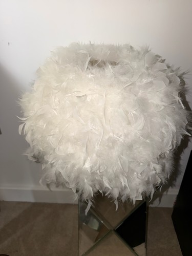 White feather pendant - , lamp