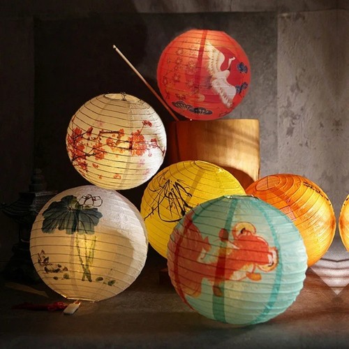 Round lamp paper - round,