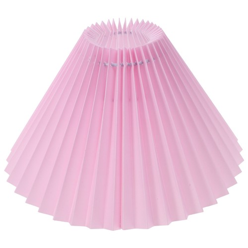 Pink pleated fabric lamp shade - lamp,
