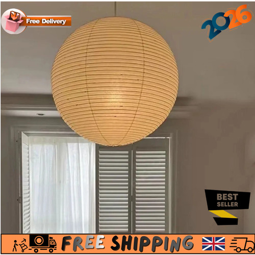 Round lamp paper shade pendant - lamp,