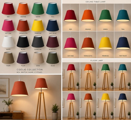 Cotton coolie lampshade - coolie,