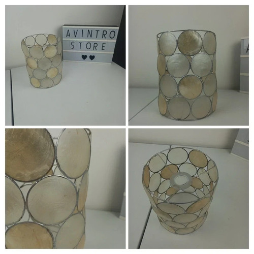 Vintage capiz shell light - -,