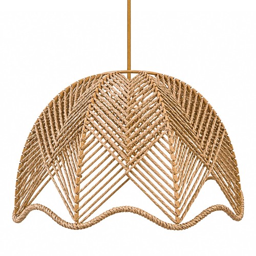 Woven rope light shade chevron - light,