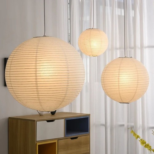 Round lamp paper shade pendant - shade,