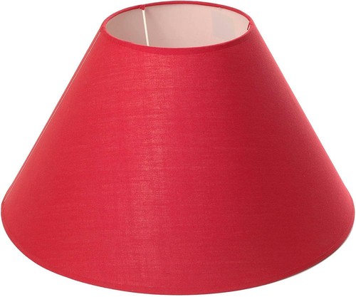 Red cotton coolie lampshade - cotton,