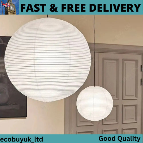 Round lamp paper shade - shade, pendant