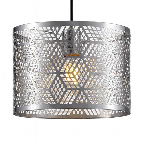 Chrome drum lightshade cube - lightshade,
