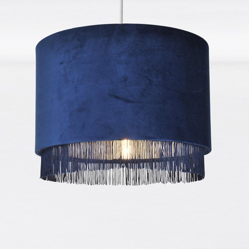 Navy velvet tassel - navy,