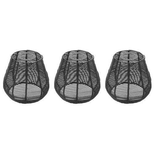 Reusable rustic black woven - black,